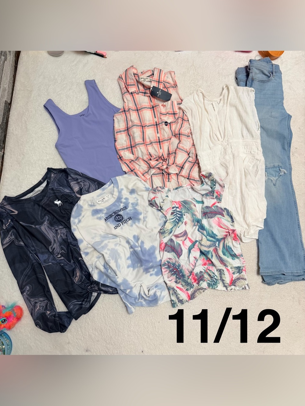 Bundle 7 of Abercrombie kids girls clothing size 11/12